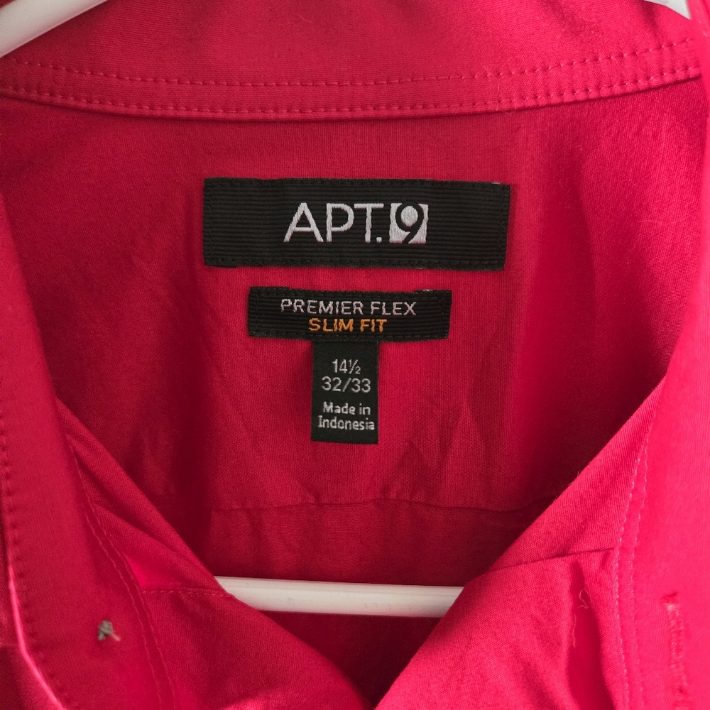 Apt 9 men's dress shirt,  14.5 32-33, EUC - Picture 2 of 5